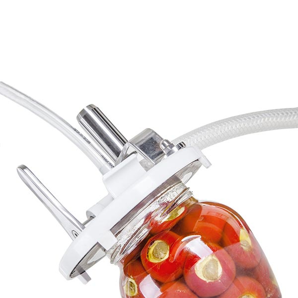 Il jar kit inox per Enolmatic dettaglio della testa di colmatura